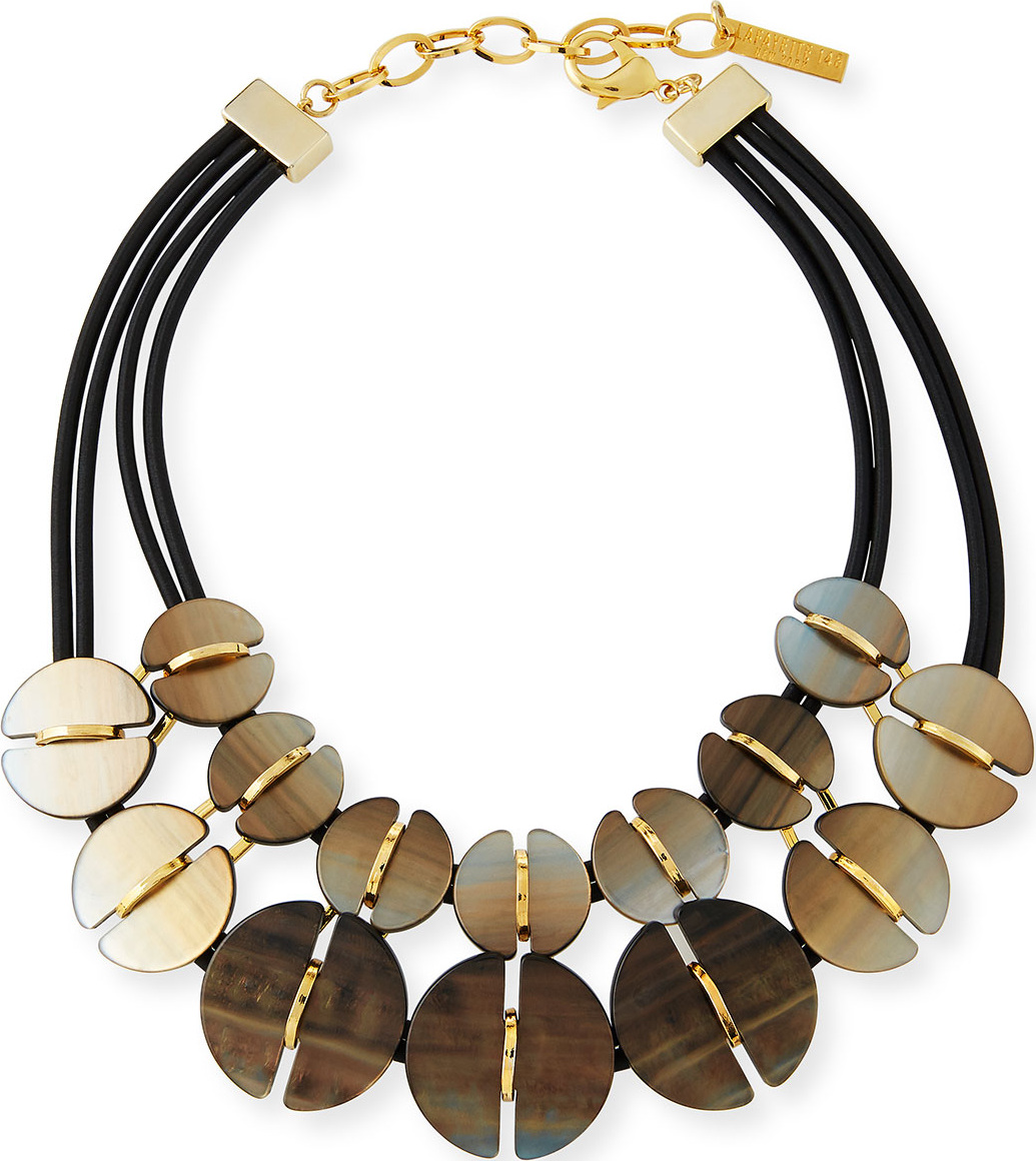 Lafayette 148 New York Coffee Bean Statement Necklace