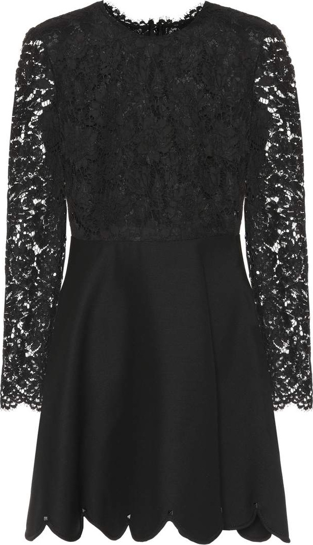 Valentino Lace silk and wool minidress