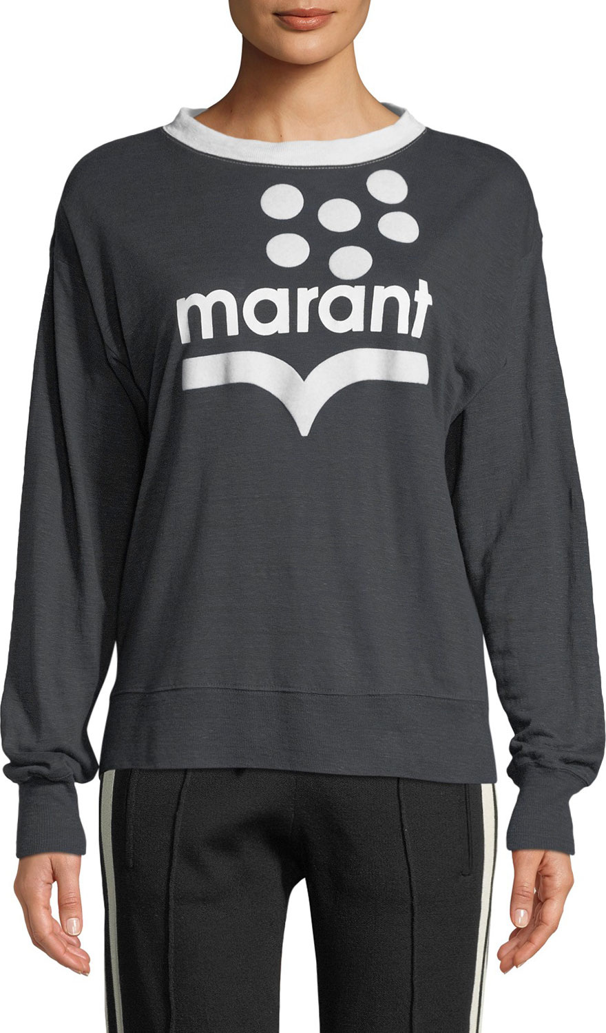 Isabel Marant Etoile Klowyn Long-Sleeve Logo Tee