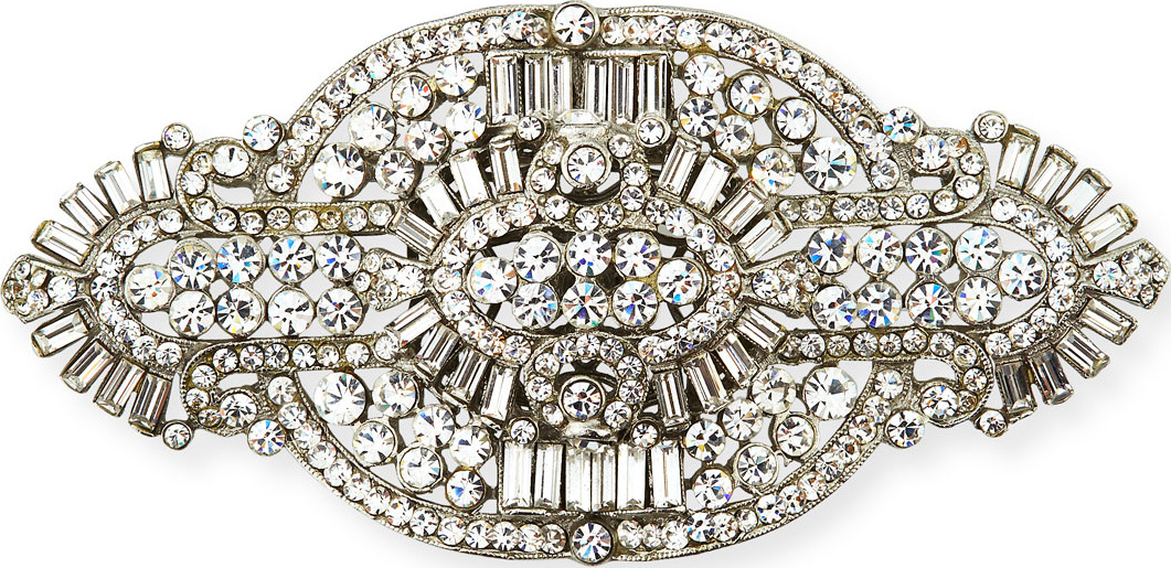 Jose & Maria Barrera Clear Crystal Brooch