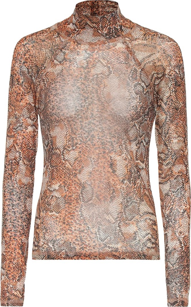 Nanushka Madi snake-printed turtleneck top