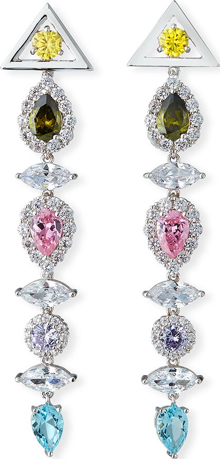 Fallon Pagoda Drop Earrings  Pastel Multicolor