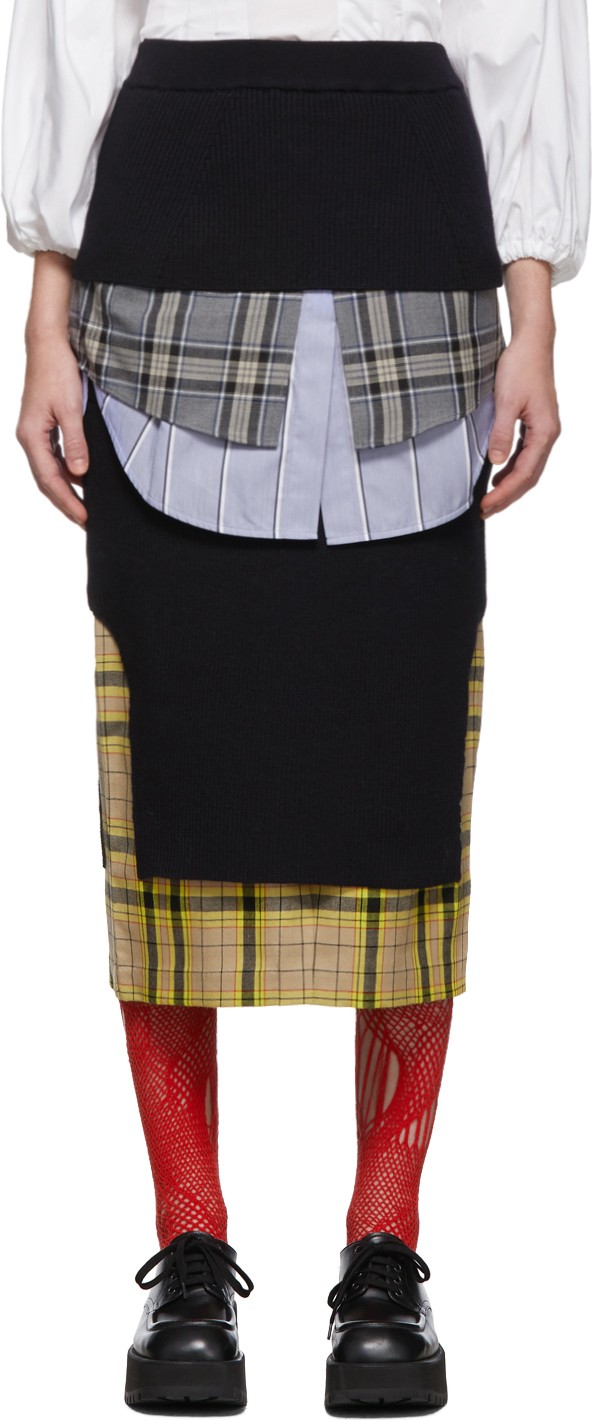 Enfold Navy Layered Skirt