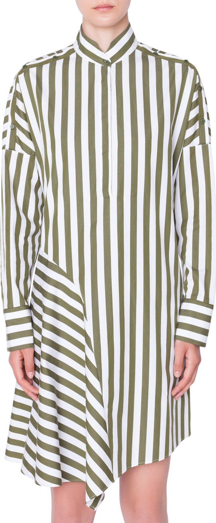 Akris Punto Stripe Cotton Shirtdress