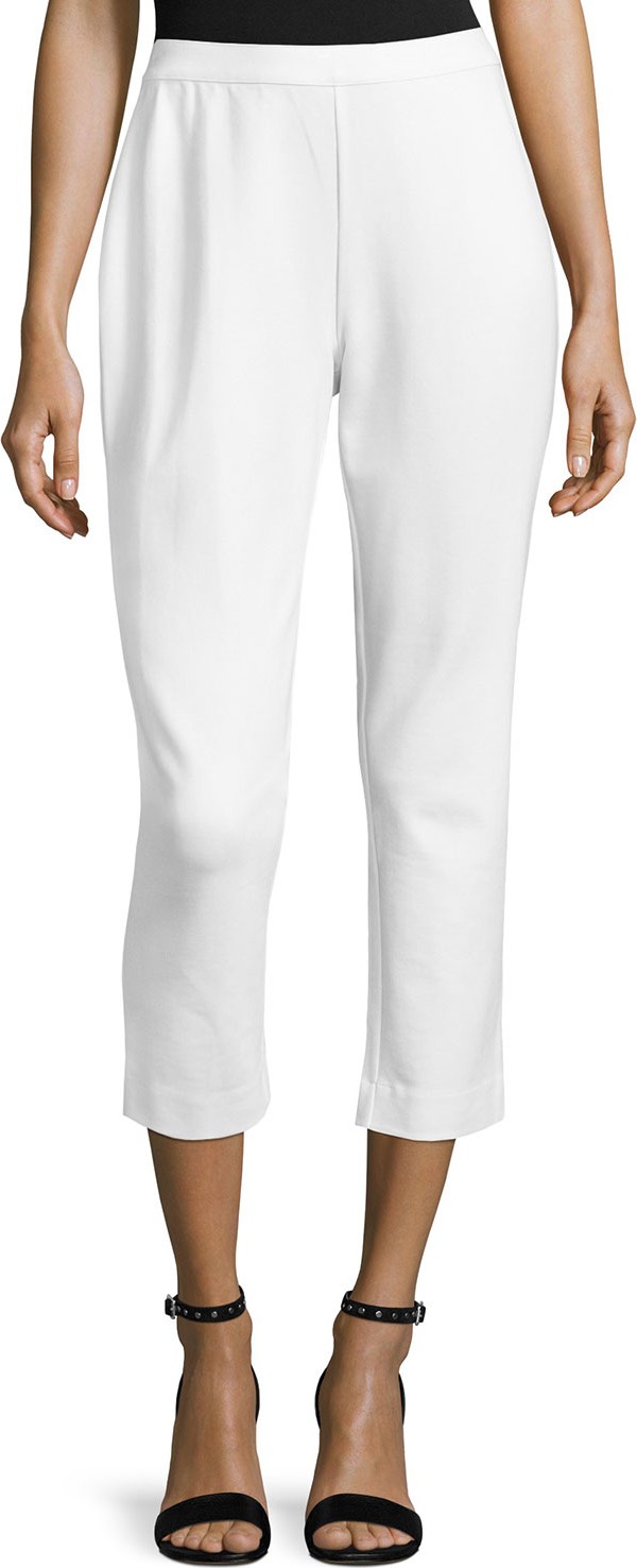 Joan Vass Ponte Ankle Pants