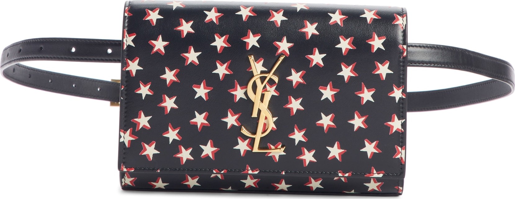 Saint Laurent Kate Star Print Calfskin Leather Belt Bag