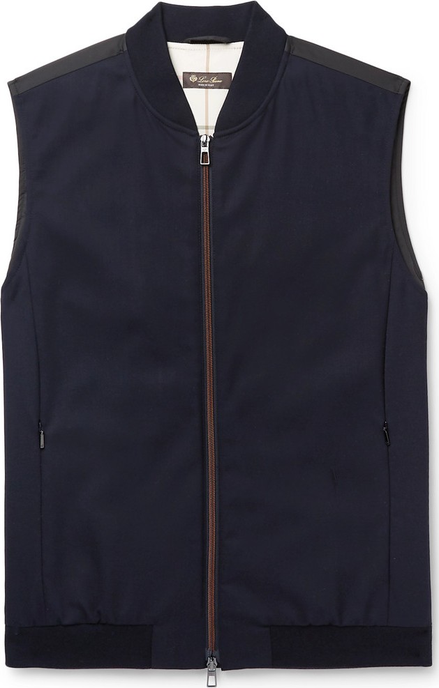 Loro Piana Panelled Virgin Wool-Blend and Storm System Shell Gilet