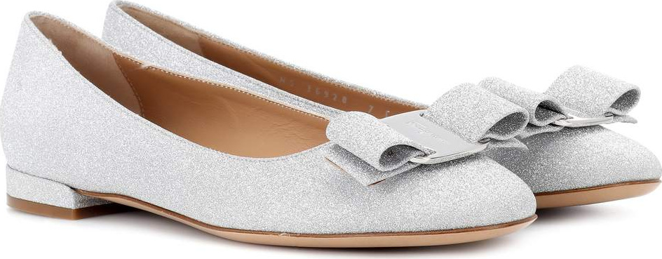 Salvatore Ferragamo Varina glitter ballerinas
