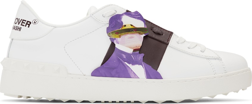 Valentino White Valentino Garavani Undercover Edition UFO Face Open Sneakers Valentino White Valentino Garavani Undercover Edition UFO Face Open Sneakers
