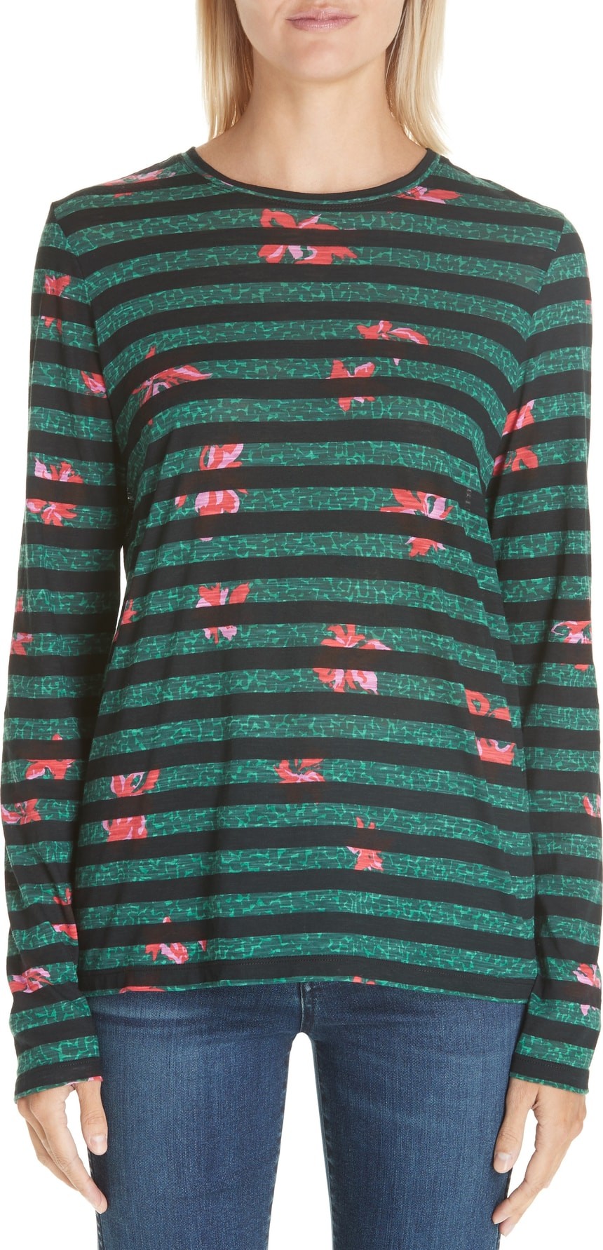 Proenza Schouler Tie Dye Print Tissue Jersey Tee