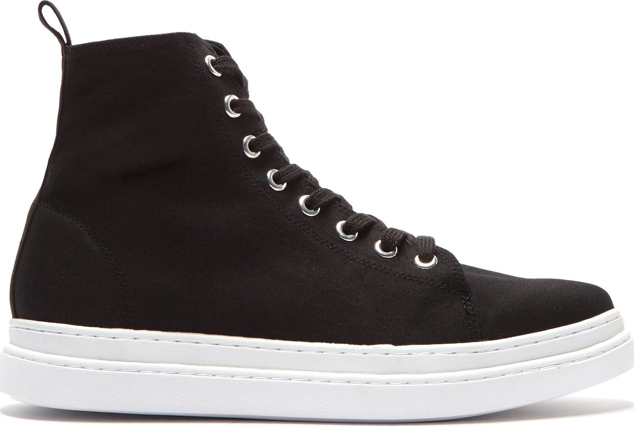 Junya Watanabe Almond-toe canvas high-top trainers