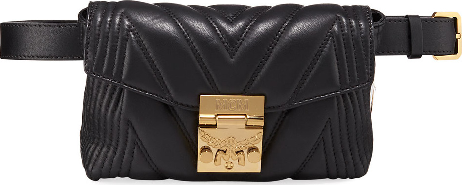 MCM Patricia Small Quilted Leather Crossbody Belt Bag
