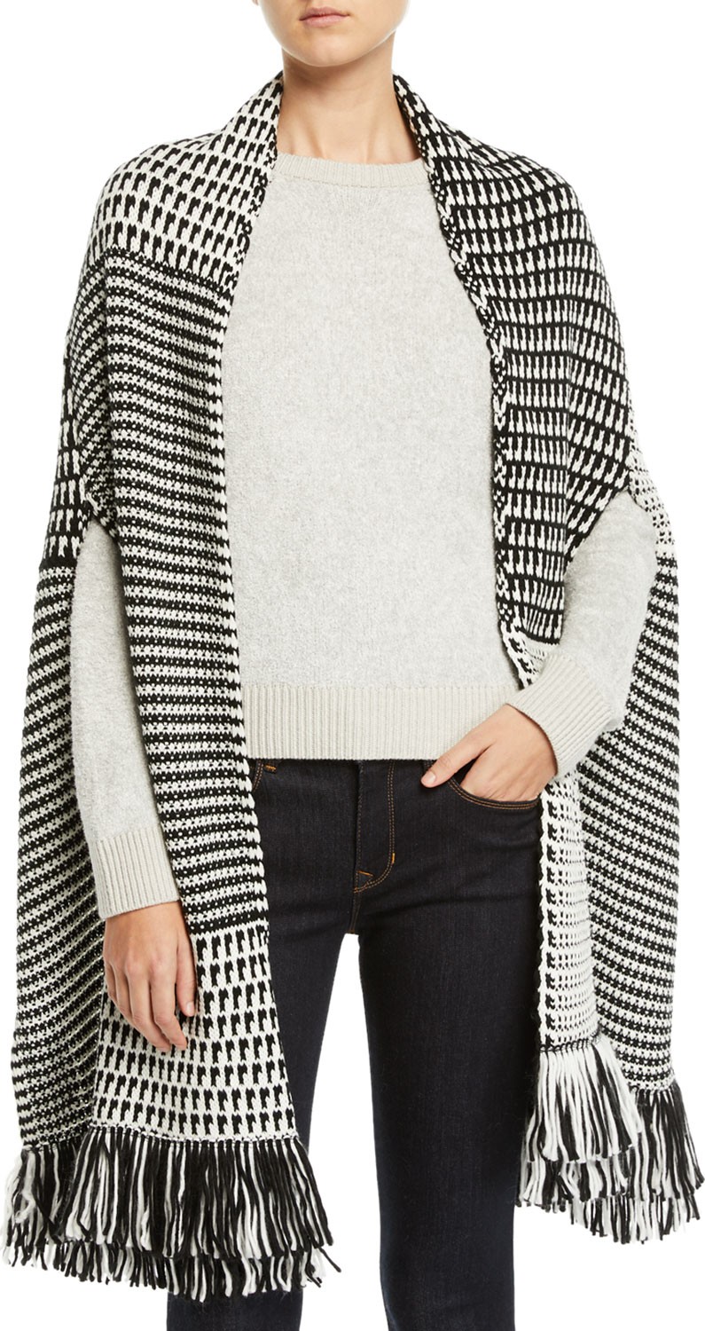 Rebecca Minkoff Patchwork Jacquard Cape