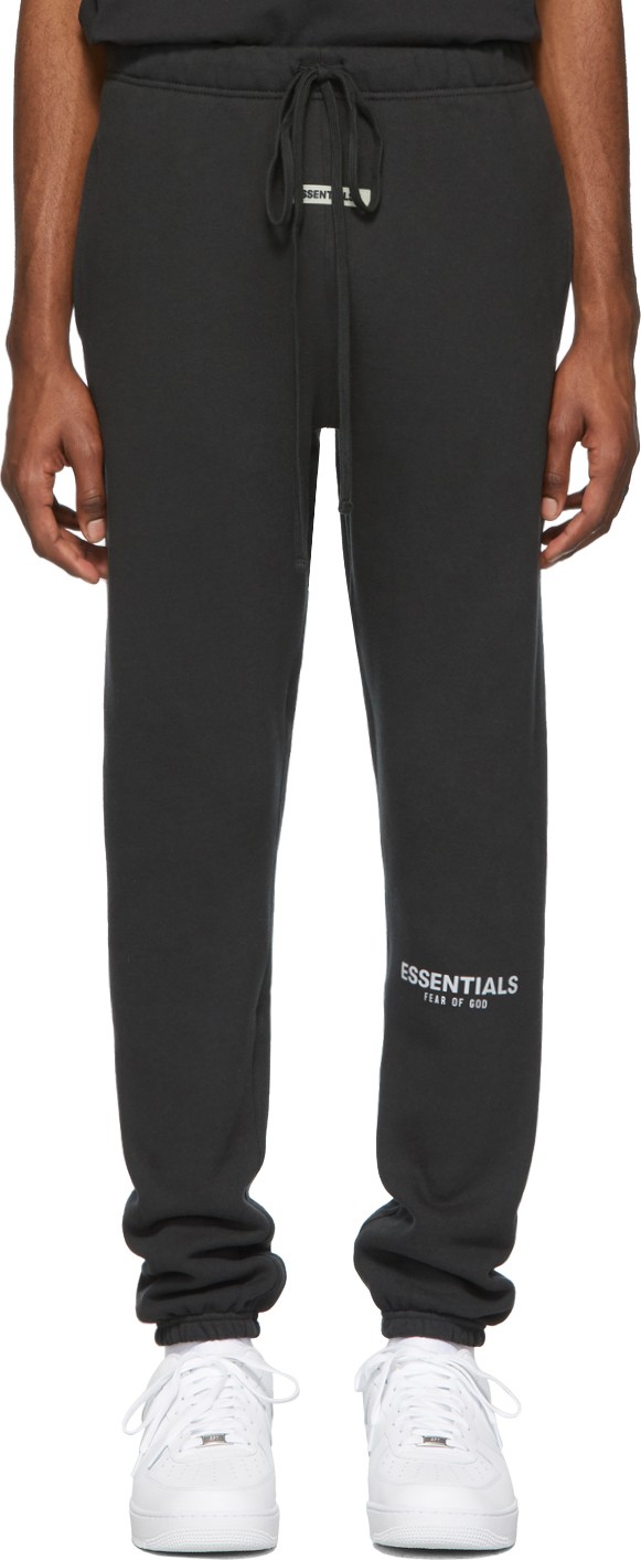 Essentials Black Reflective Lounge Pants