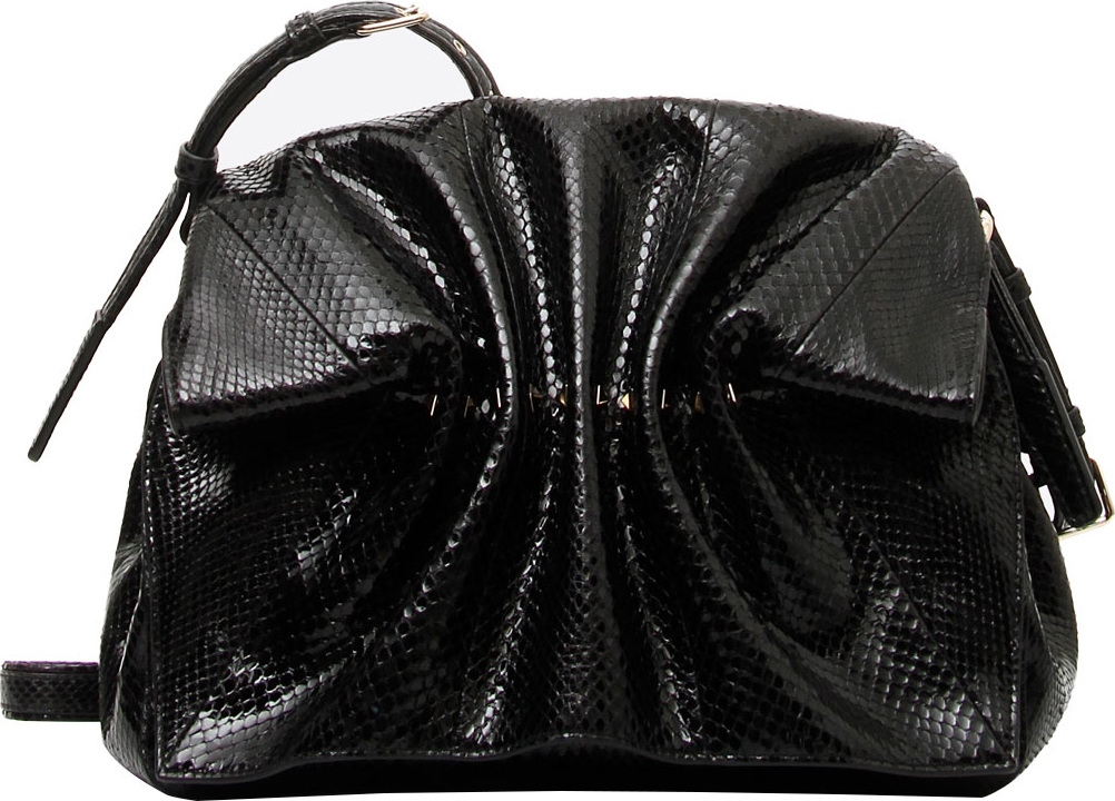Valentino Bloomy Mini Snakeskin-Detail Shoulder Bag