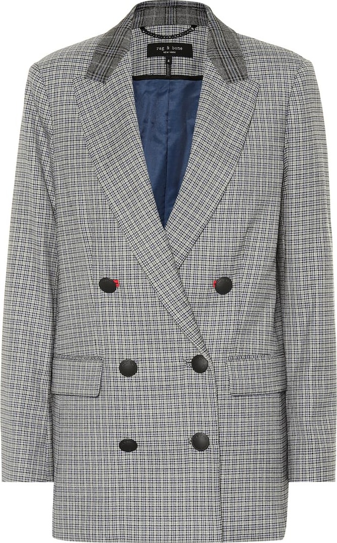 Rag & Bone Houndstooth wool-blend blazer