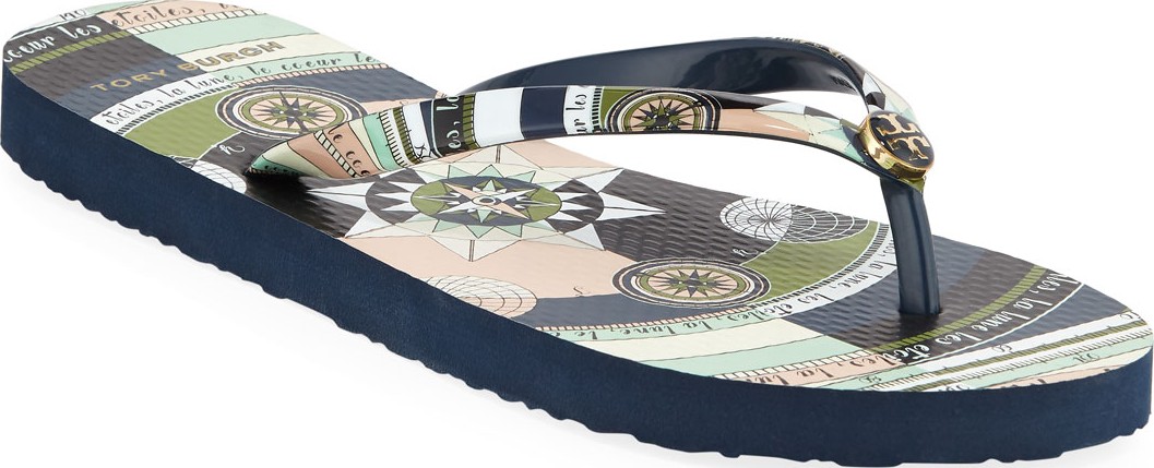 Tory Burch Printed Flip-Flop Sandals