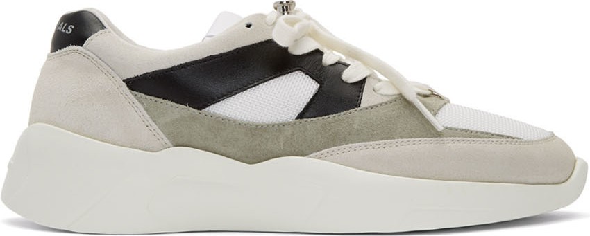 Essentials Grey & Green Distance Sneakers