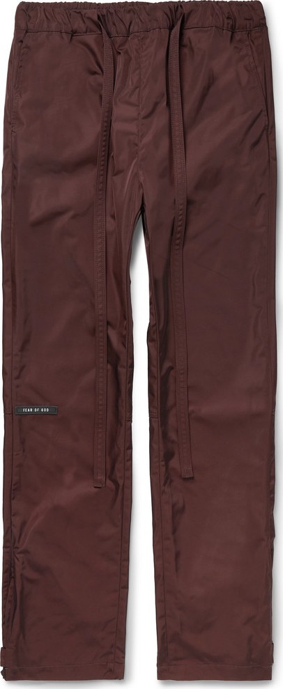 Fear of God Black Slim-Fit Logo-Appliquéd Nylon-Twill Trousers