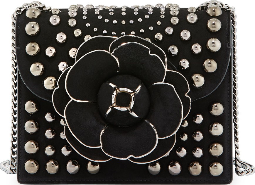 Oscar De La Renta Tro Mini Studded Crossbody Bag