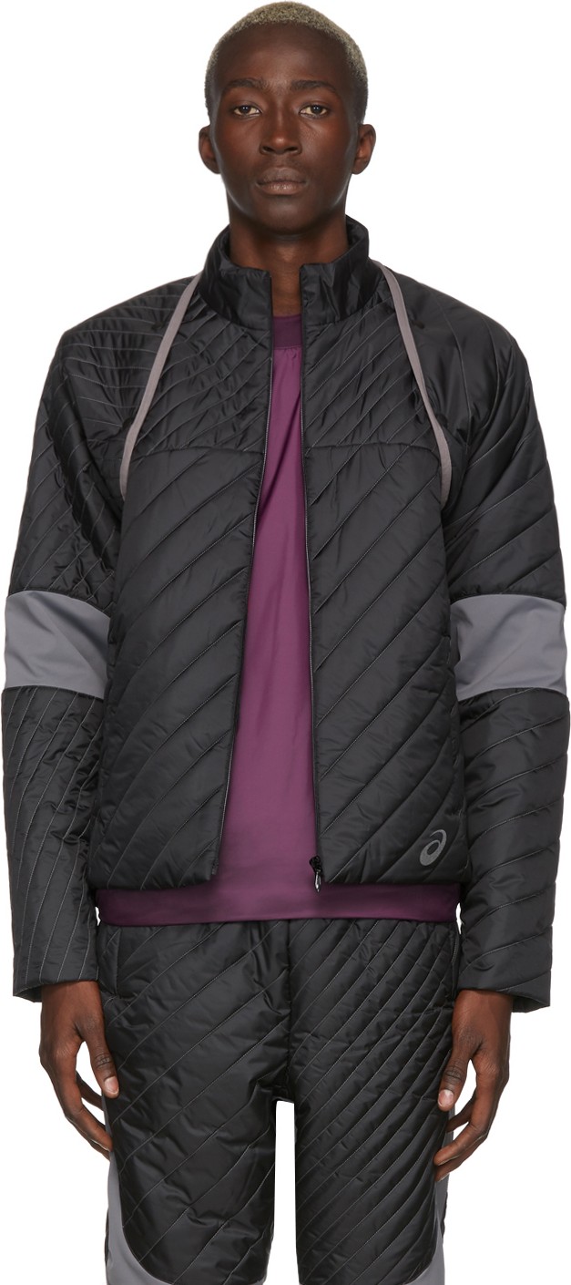 Kiko Kostadinov Black & Grey Asics Edition Insulated Jacket