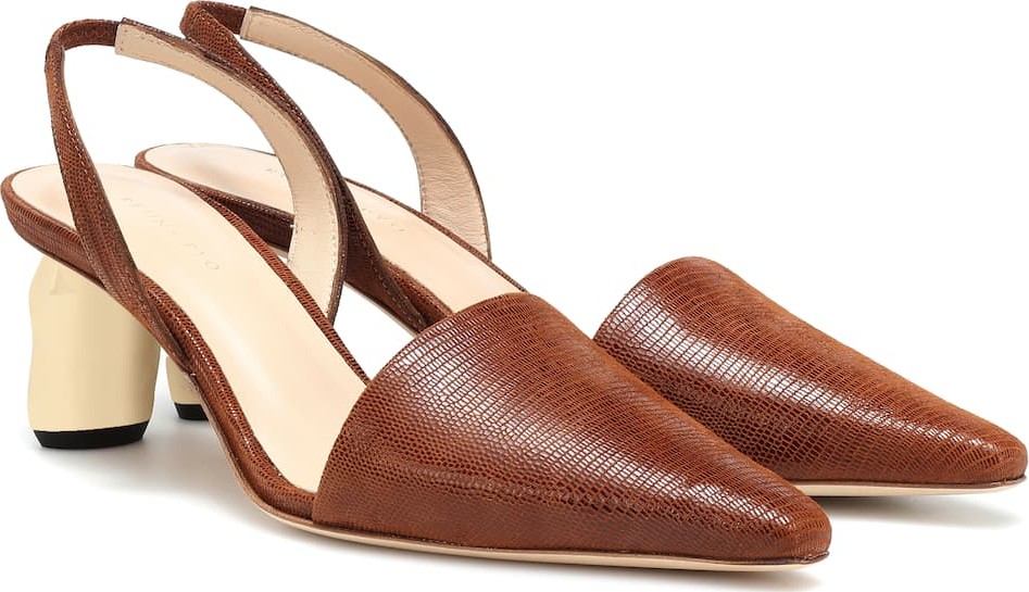 Rejina Pyo Conie leather slingback pumps