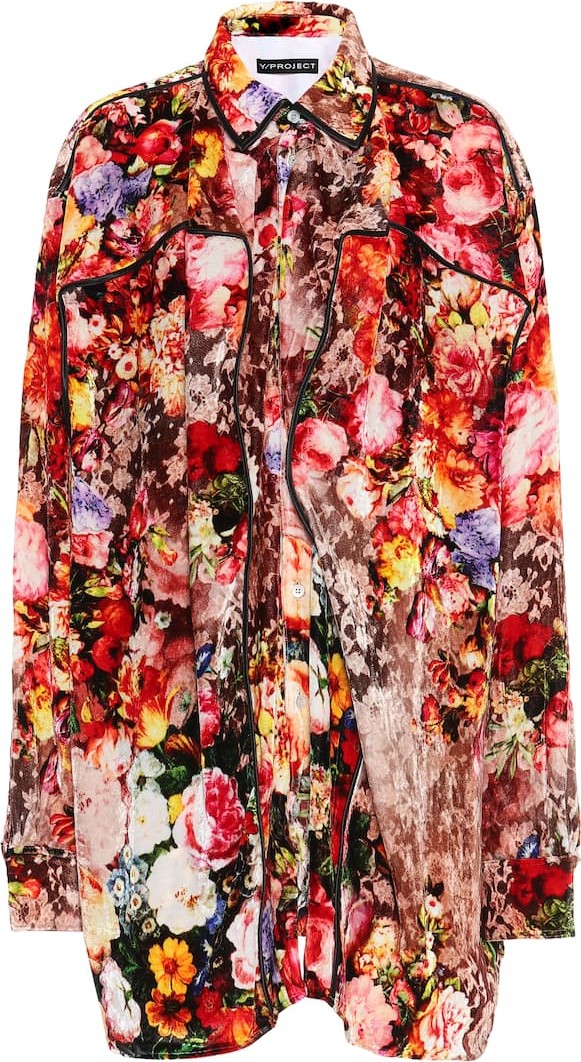 Y/Project Floral velvet shirt