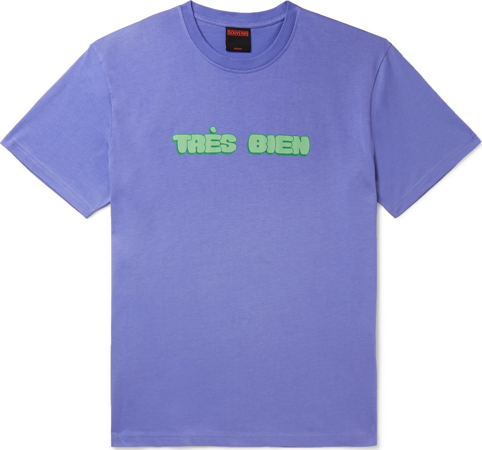 Très Bien Souvenir Logo-Print Cotton-Jersey T-Shirt