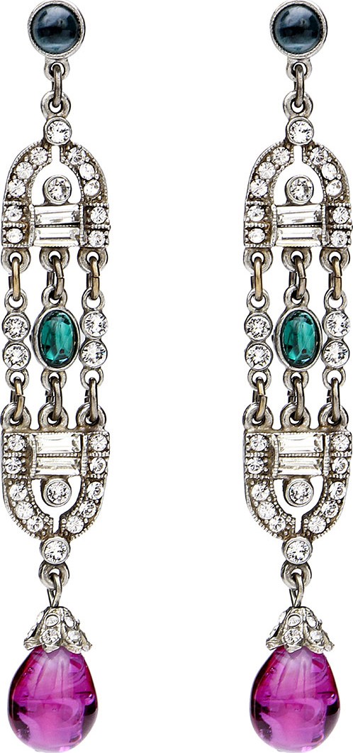 Ben-Amun Velvet Glamour Deco Drop Earrings