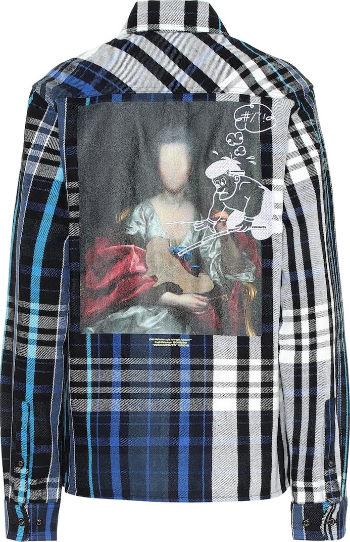 Off White Checked cotton-blend shirt