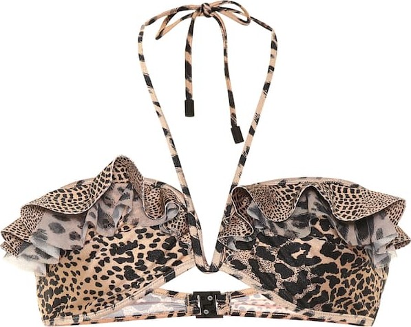 Zimmermann Allia leopard-print bikini top