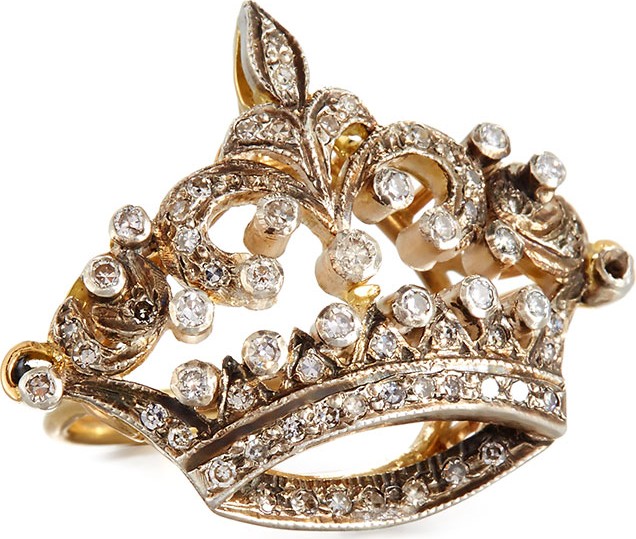 Turner & Tatler Diamond Coronet Ring in 14K Gold