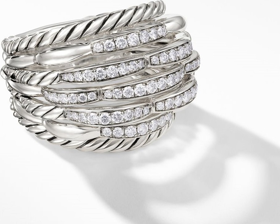 David Yurman Tides 20mm Dome Ring with Diamonds