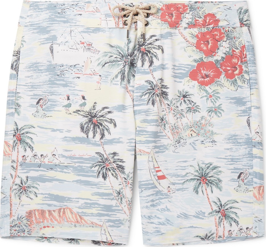 Faherty Long-Length Printed Swim Shorts