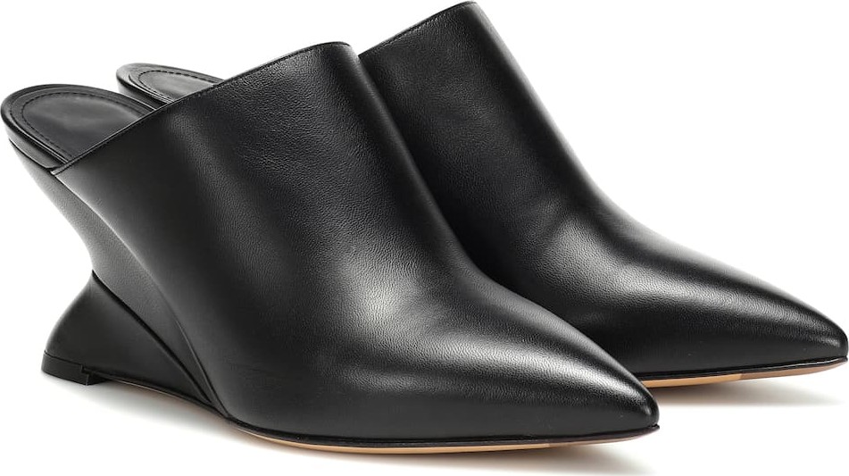 Salvatore Ferragamo F Wedge leather mules