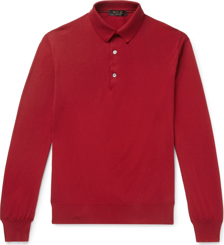 Loro Piana Knitted Cotton Polo Shirt