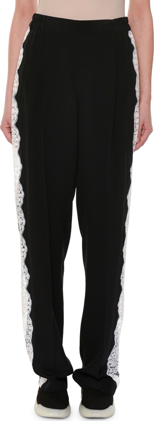 Stella McCartney Lace Racer-Stripe Trousers