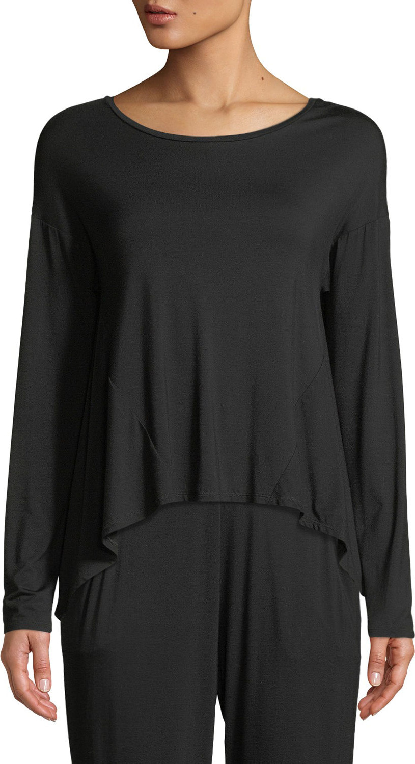 Natori Feathers Elements Long-Sleeve Lounge Top