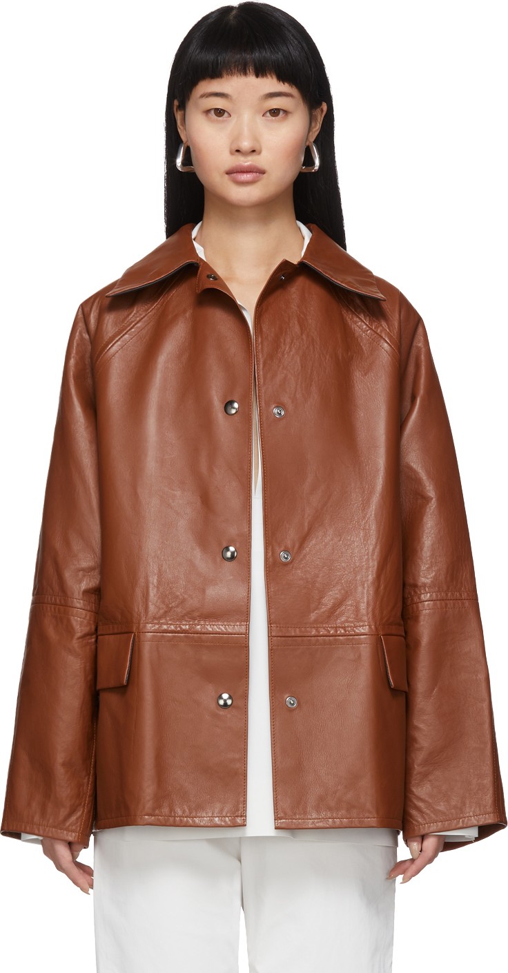 KASSL Reversible Brown Leather Jacket
