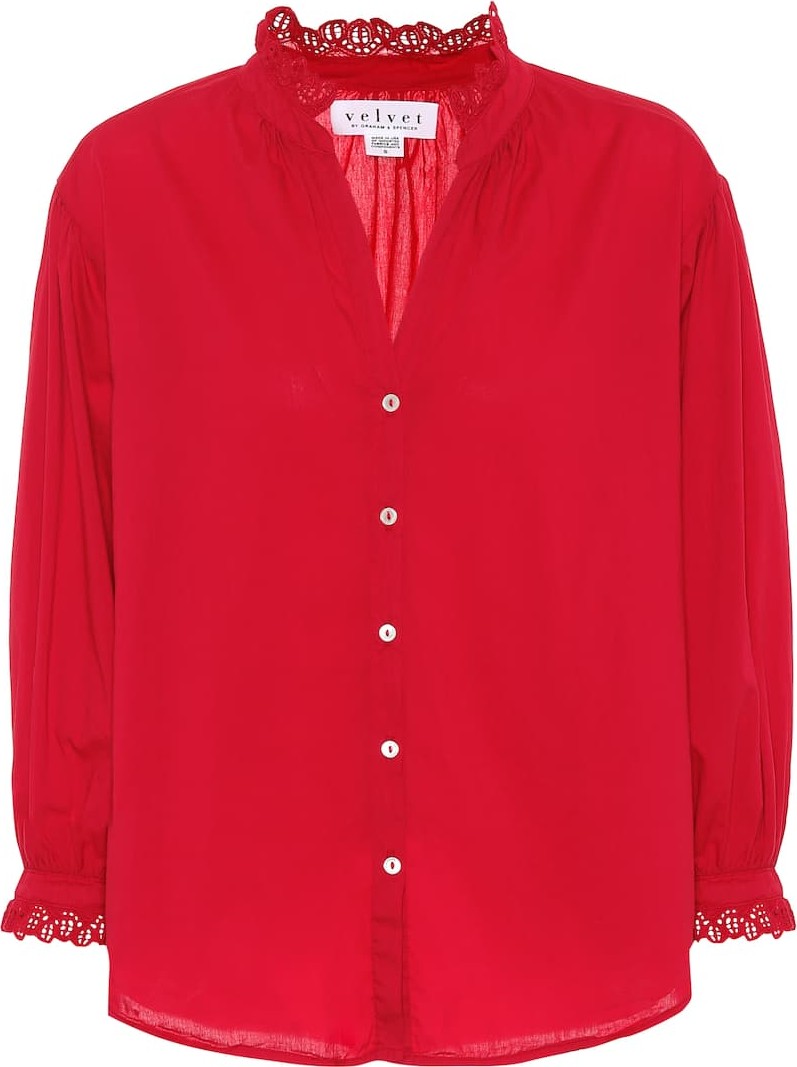 Velvet By Graham & Spencer Myrella cotton shirt