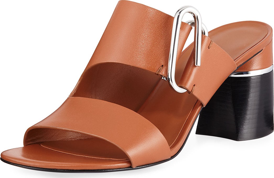 3.1 Phillip Lim Alix Leather Paper Clip Slides