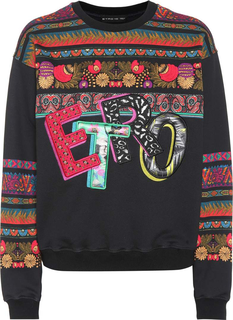 Etro Appliquéd cotton sweater