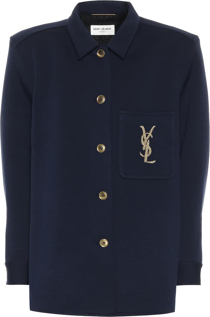 Saint Laurent Wool-blend jersey jacket