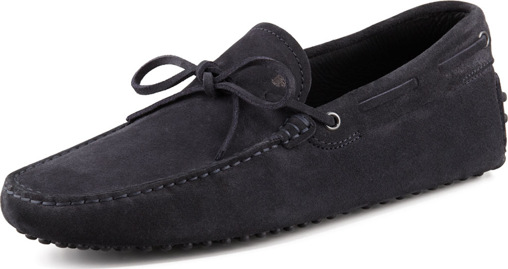 Tod's Suede Tie Driver, Navy