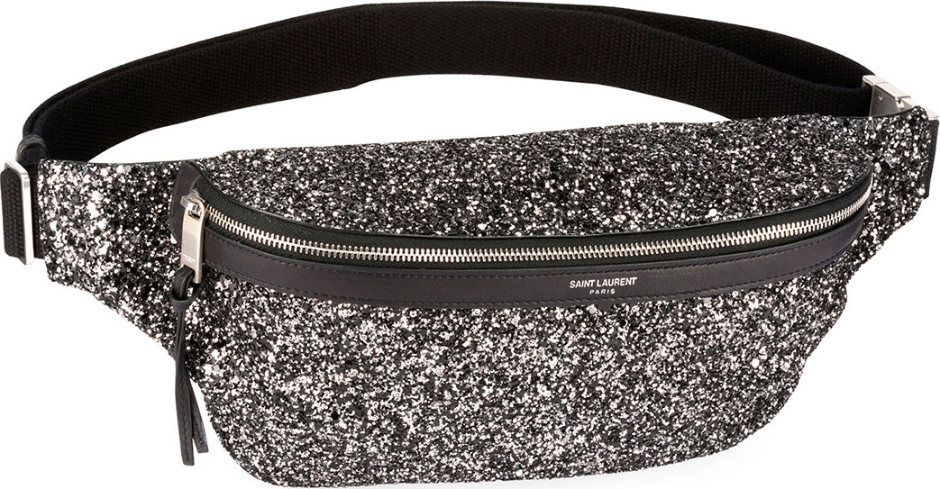 Saint Laurent Men's Glitter Belt Bag