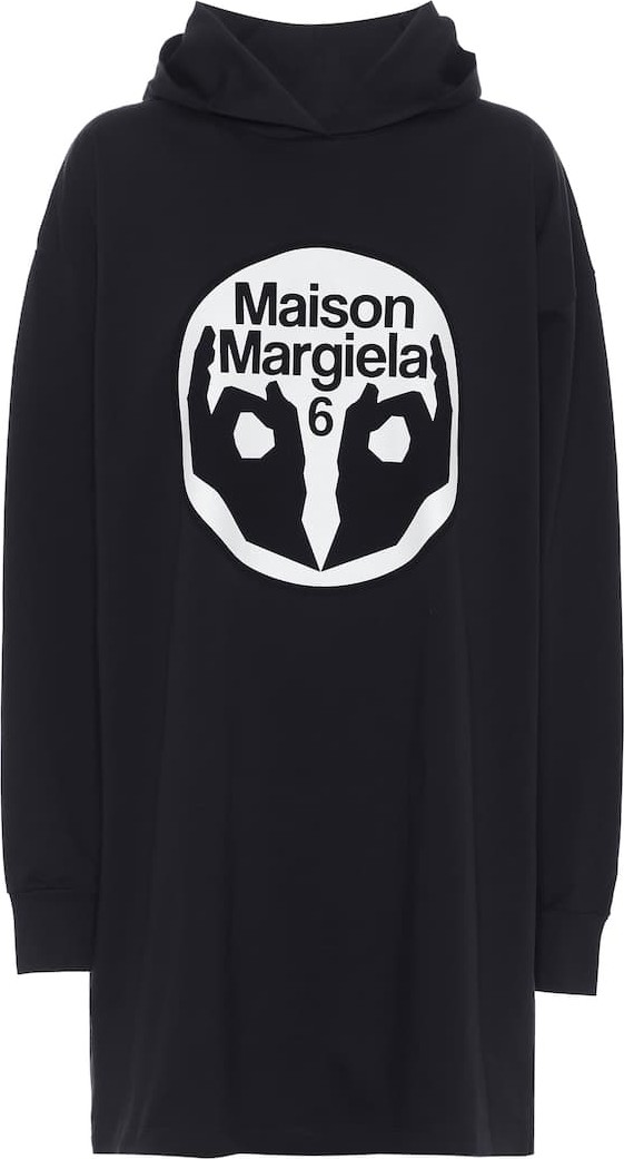 MM6 Maison Margiela Oversized logo cotton hoodie