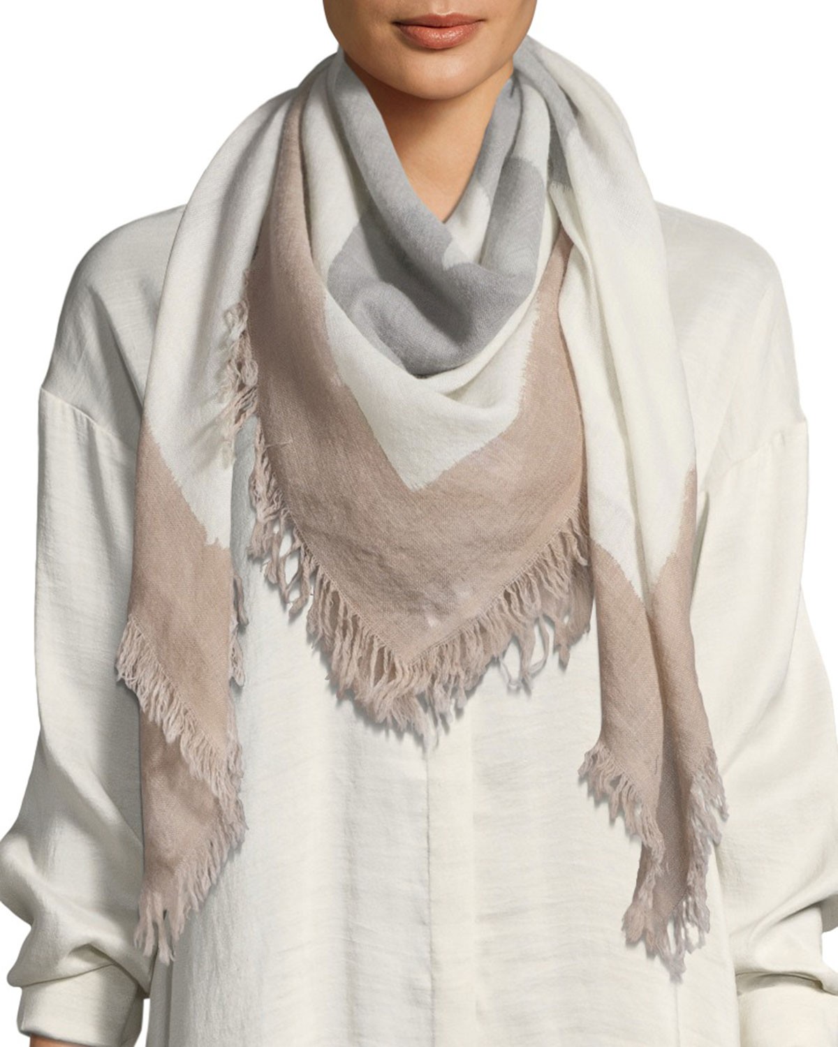 Eileen Fisher Hand-Painted Wool Scarf