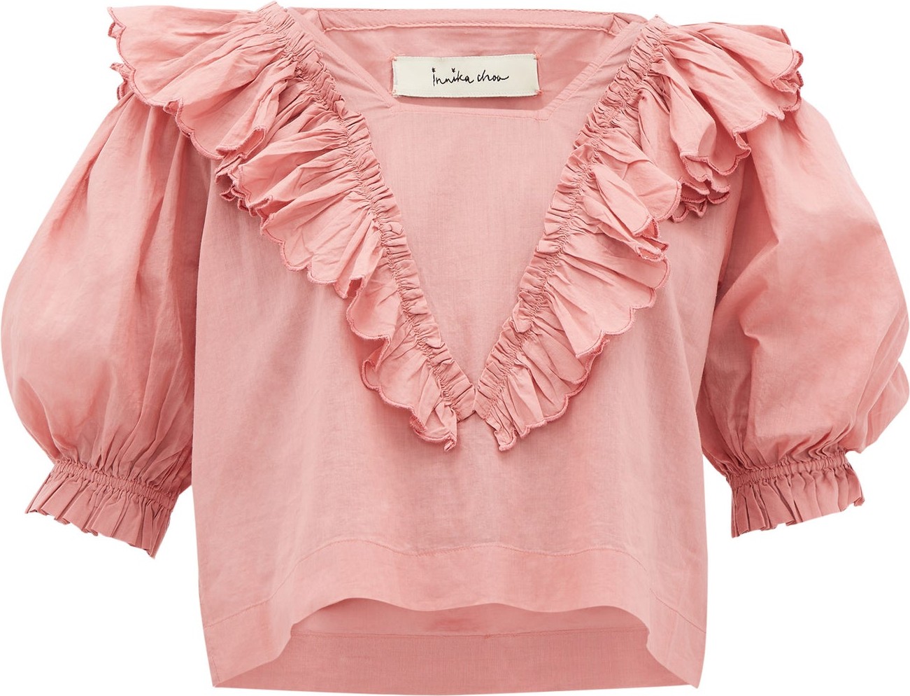 Innika Choo Anita Eayte ruffled cotton blouse