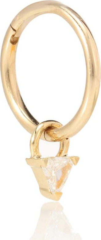 Maria Tash 18kt gold single earring with diamond