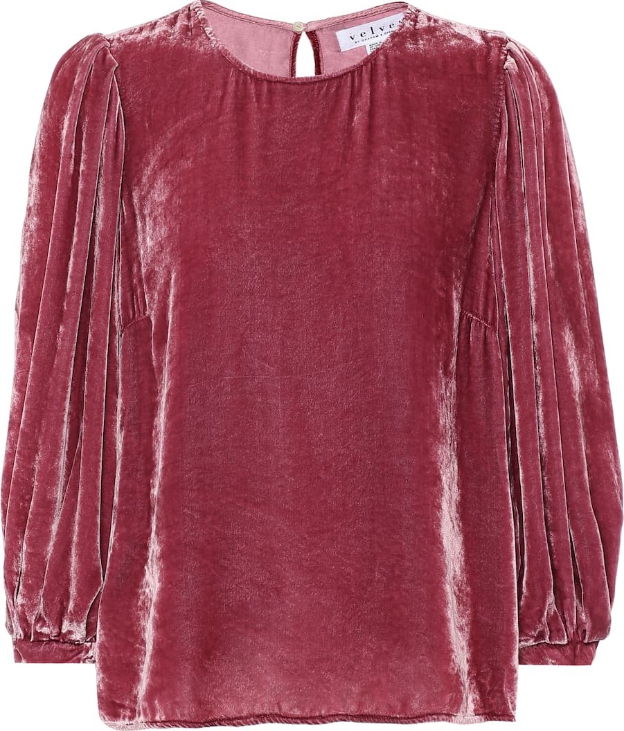 Velvet By Graham & Spencer Brenda velvet blouse